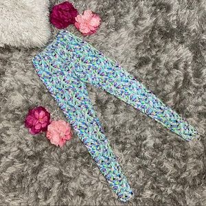 Dansco Geometric Sparkle Leggings Women size M